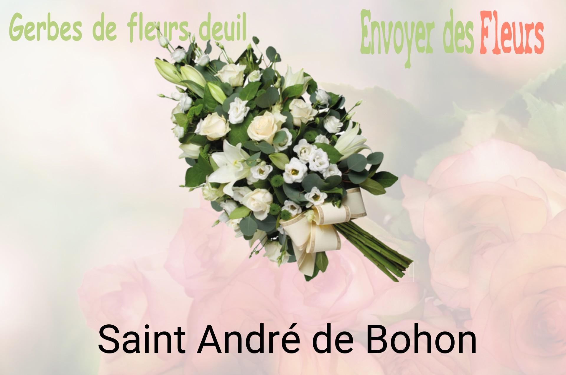 Gerbe de fleurs de deuil livrée à Saint-André-de-Bohon